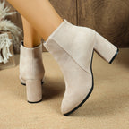 Eleganckie Botki na Słupku z Zamkiem