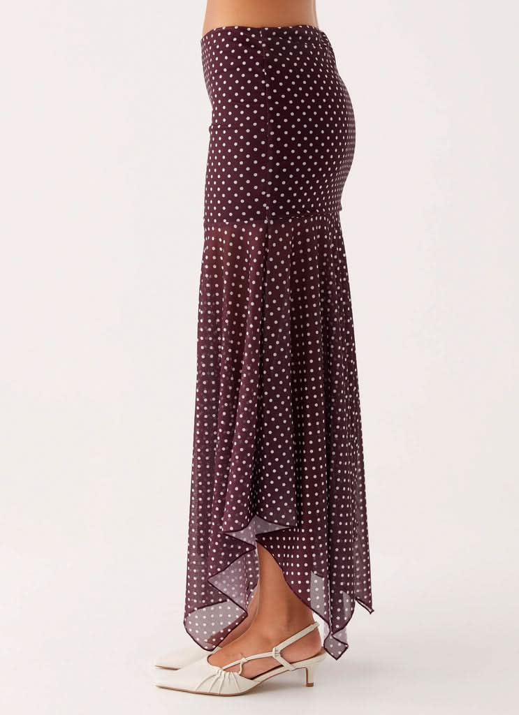 Women's Cocktail Polka Dot Midi Dress Set Square Neck
