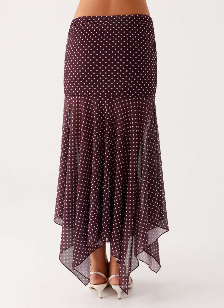 Women's Cocktail Polka Dot Midi Dress Set Square Neck