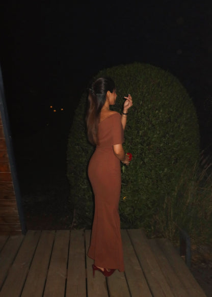 Women's Formal One Shoulder Maxi Bodycon Dress