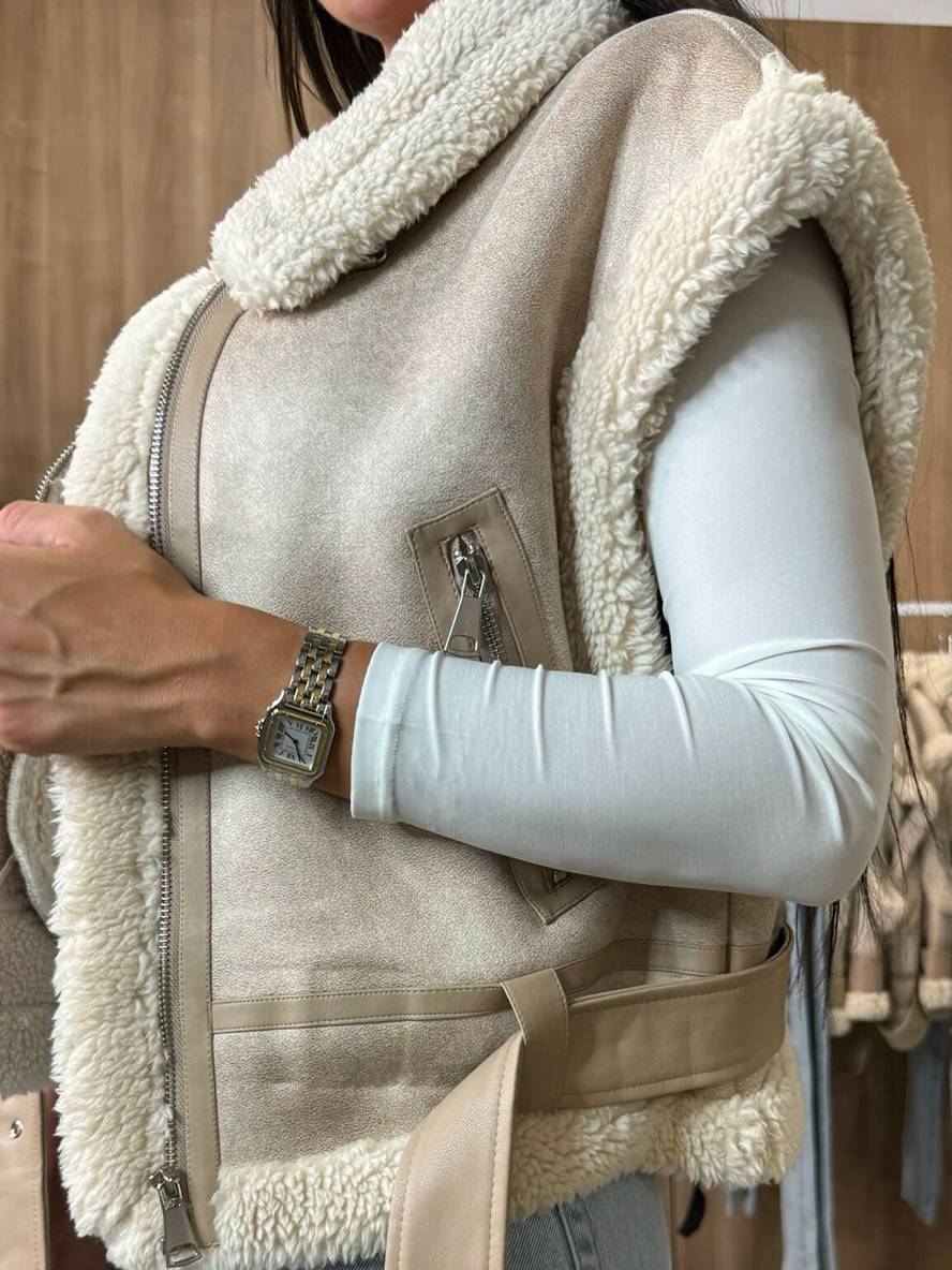 Jesień/Zima – Podszewka Teddy Suèdefeel – Krótki Gilet