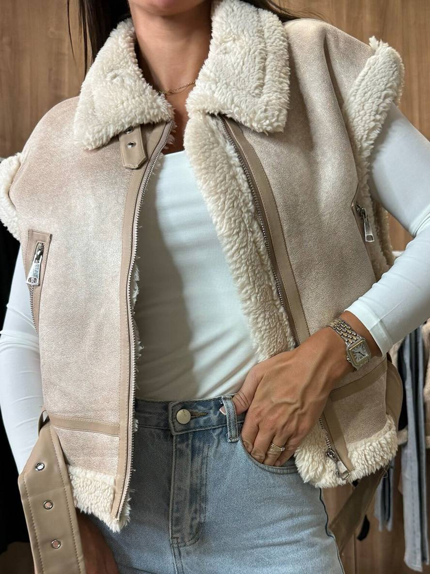Jesień/Zima – Podszewka Teddy Suèdefeel – Krótki Gilet