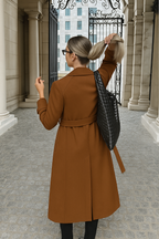 Klasyczny Płaszcz Trench z Suedine