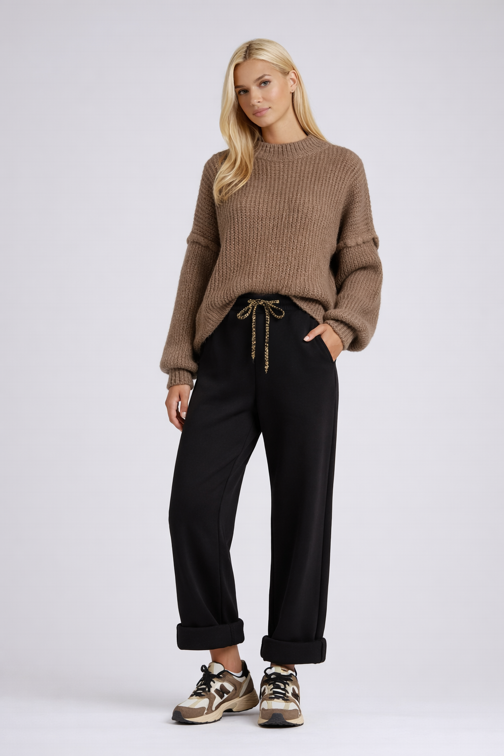 Miękkie Spodnie Lounge z Zawinięciem