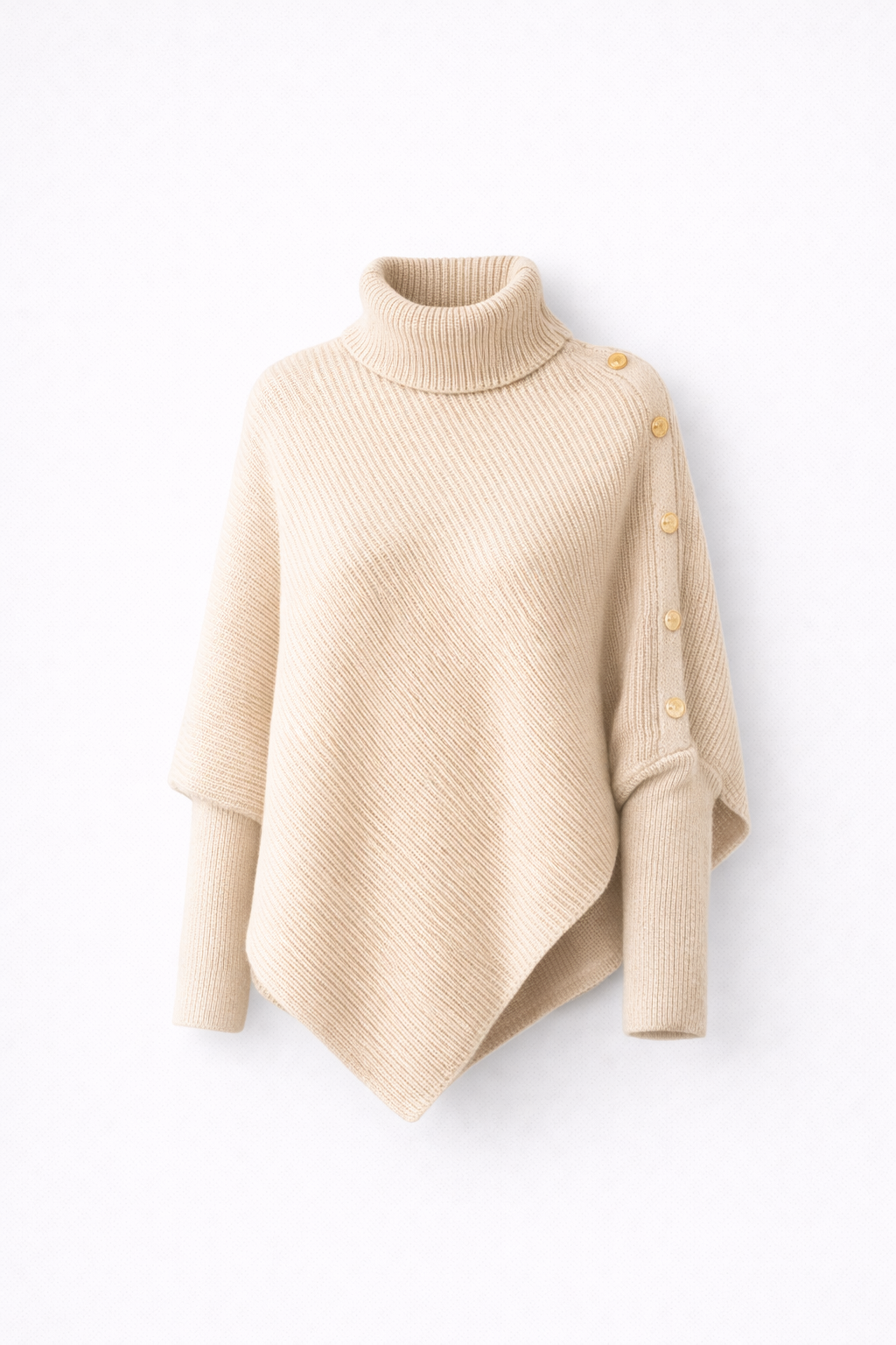 Sweter Poncho z Golfem