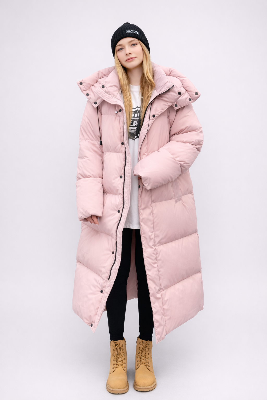 Zima – Miękko Wypełniona – Długa Kurtka Puchowa