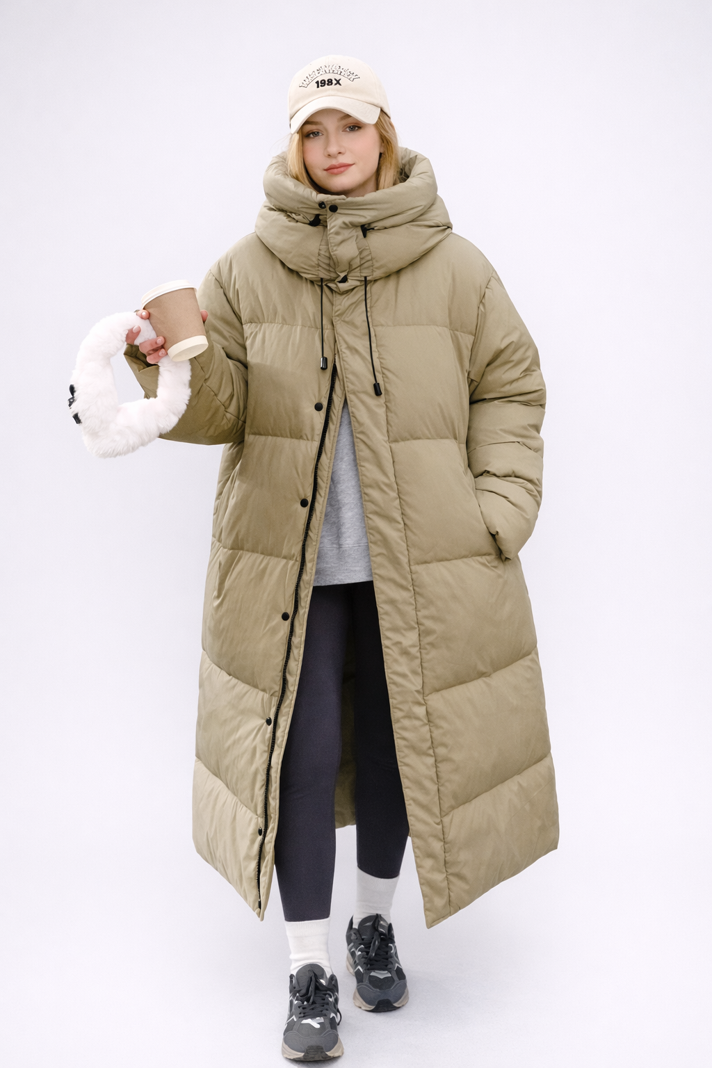 Zima – Miękko Wypełniona – Długa Kurtka Puchowa