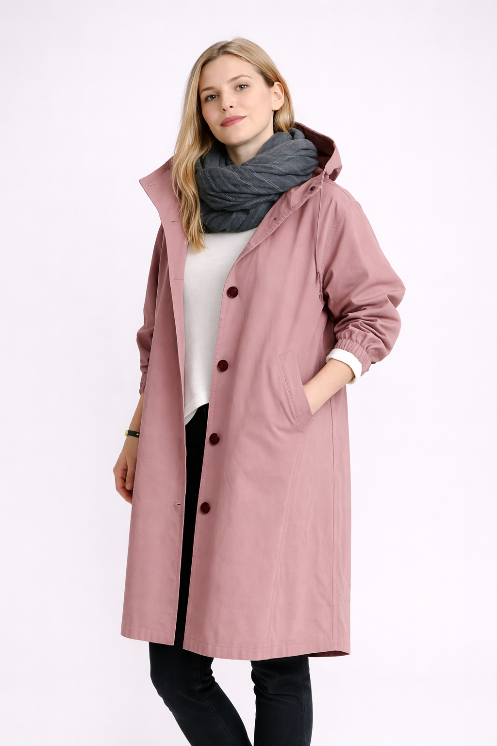 Jesień – Miękki Cottonfeel – Długi Płaszcz