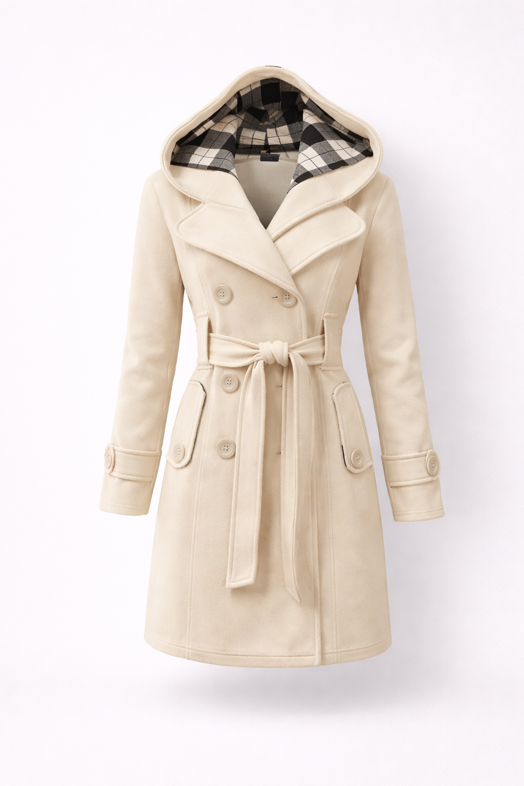 Jesień – Miękki Wełniany Dotyk – Dopasowany Trencz