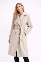 Jesień – Luksusowa Wełniana Mieszanka – Długi Płaszcz