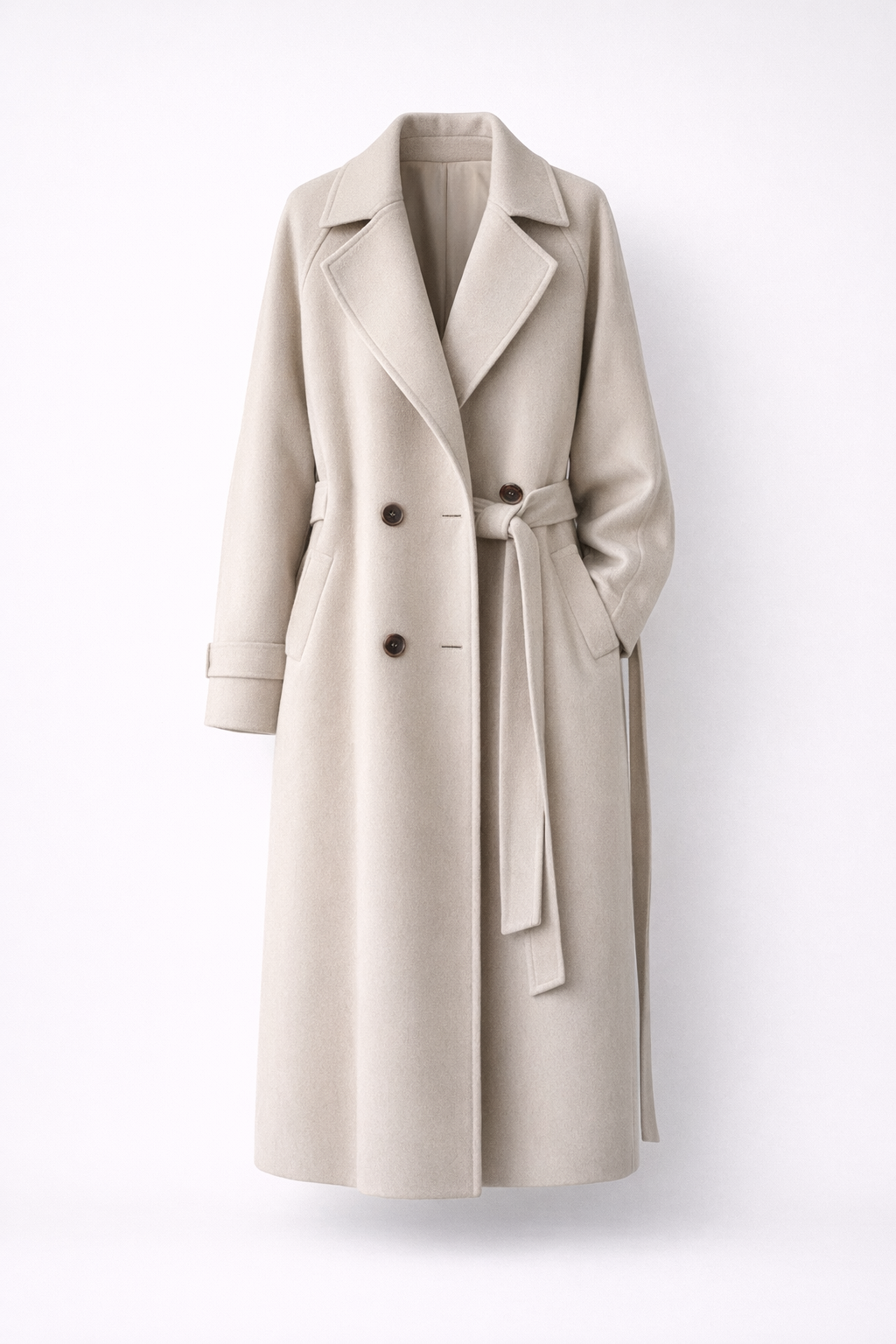 Jesień – Luksusowa Wełniana Mieszanka – Długi Płaszcz