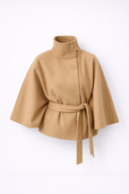 Jesień – Luksusowy Wełniany Płaszcz – Batwing