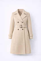 Jesień – Luksusowy Wełniany Płaszcz Trench