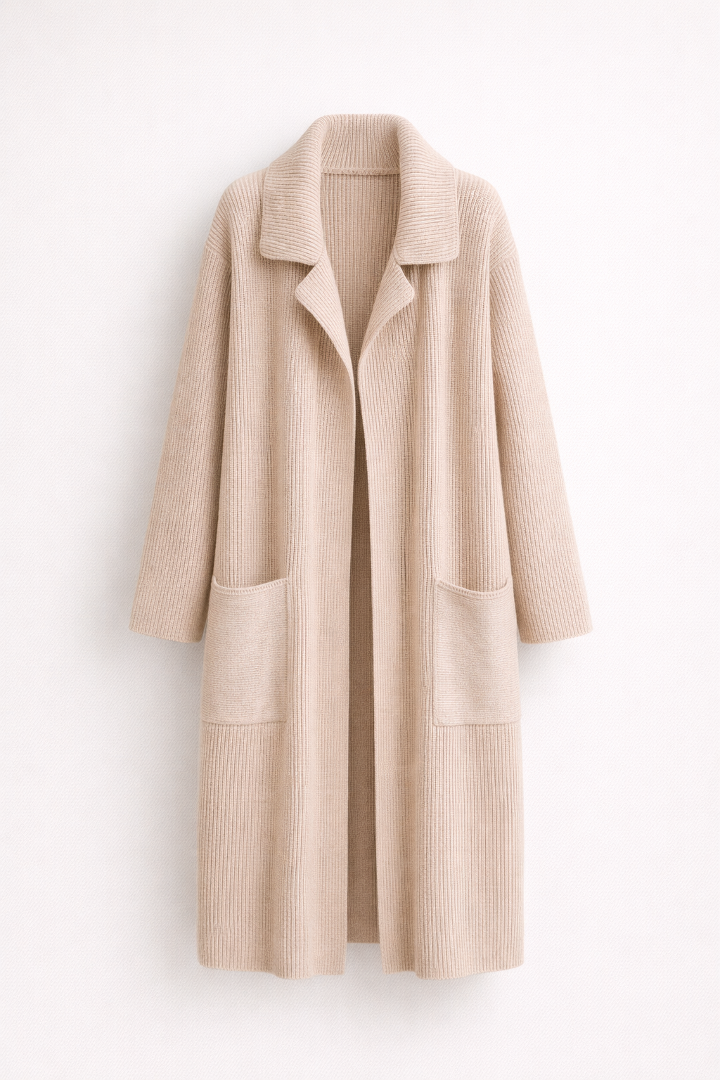 Jesień – Miękki Kardigan z Żebrowanym Splotem