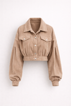 Jesień – Miękka Kurtka z Cordurowego Materiału