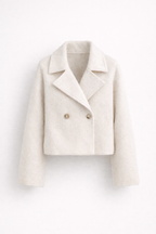 Zima – Luksusowa Krótka Kurtka Bouclé