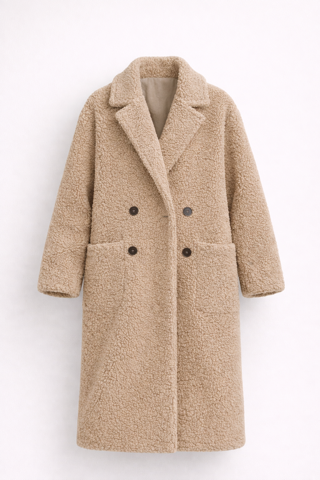 Zimowy Teddyfeel Długi Płaszcz