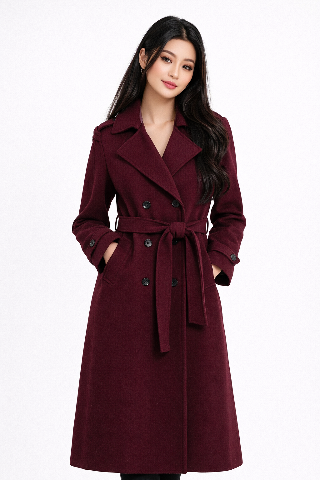 Luksusowy Płaszcz Dwurzędowy