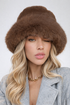 Zima – Luksusowy Sztuczny Futro – Puchaty Zimowy Kapelusz