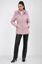 Zima – Luksusowy Puchowy Płaszcz z Kapturem