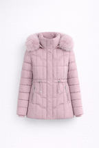 Zima – Luksusowy Puchowy Płaszcz z Kapturem