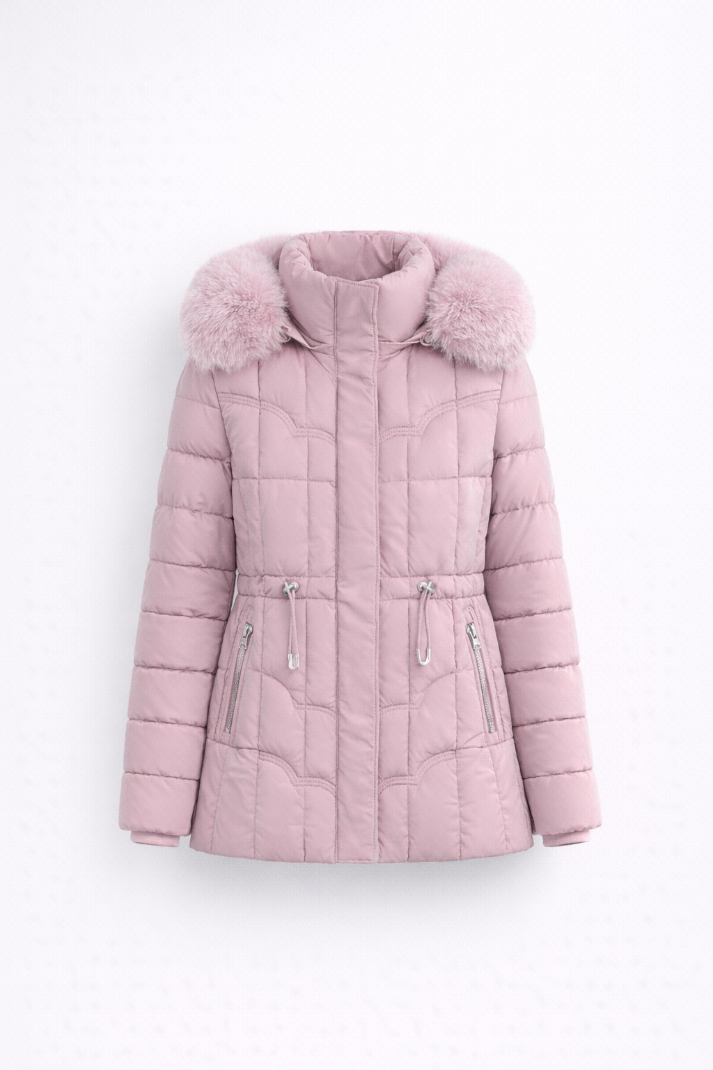 Zima – Luksusowy Puchowy Płaszcz z Kapturem