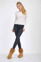 Kolekcja Zimowa – Botki z Ekologicznego Futra i Zamszu