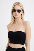 Luksusowe Czarną-Złote Okulary Przeciwsłoneczne