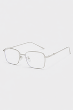 Srebrne Minimalistyczne Okulary Optyczne