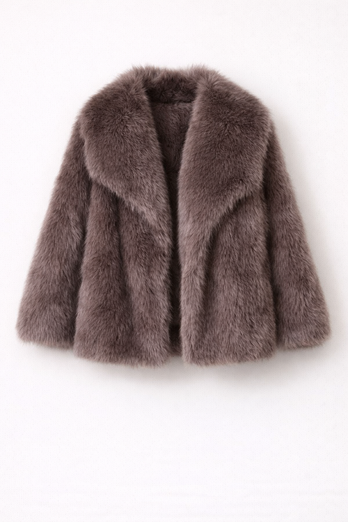 Luxurious synthetic fur jacket