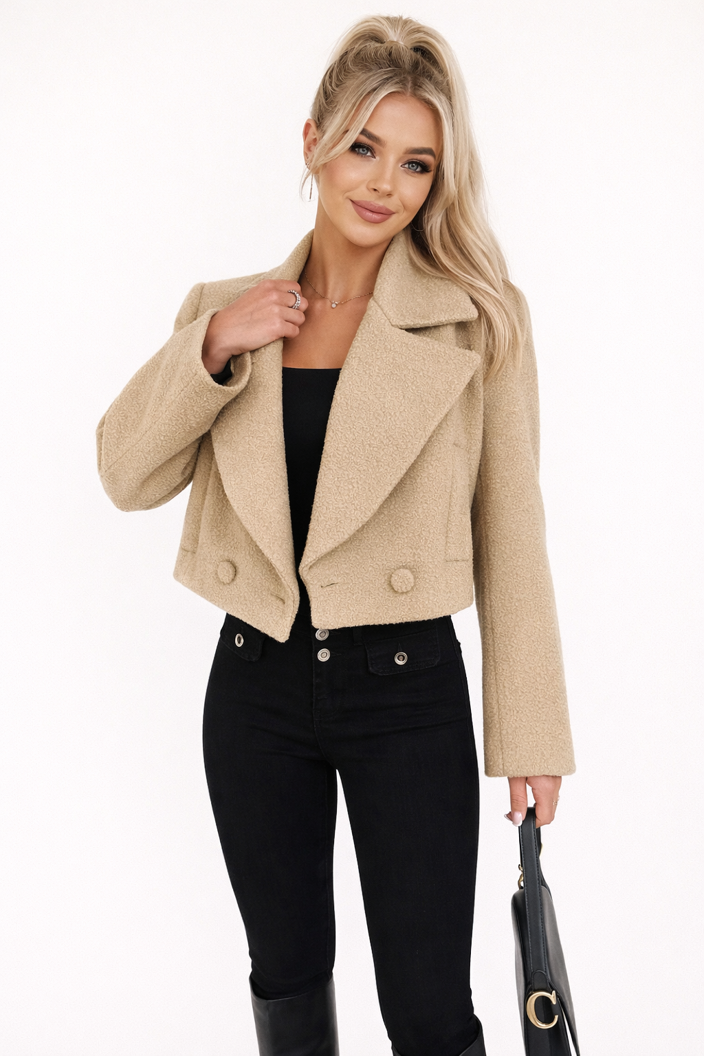 Krótka Kurtka Bouclé Woollook