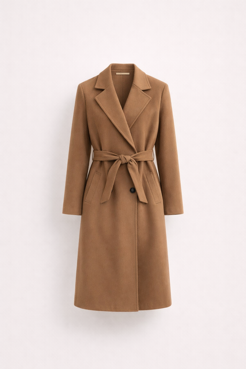 Elegancki Płaszcz Midi z Paseczkiem