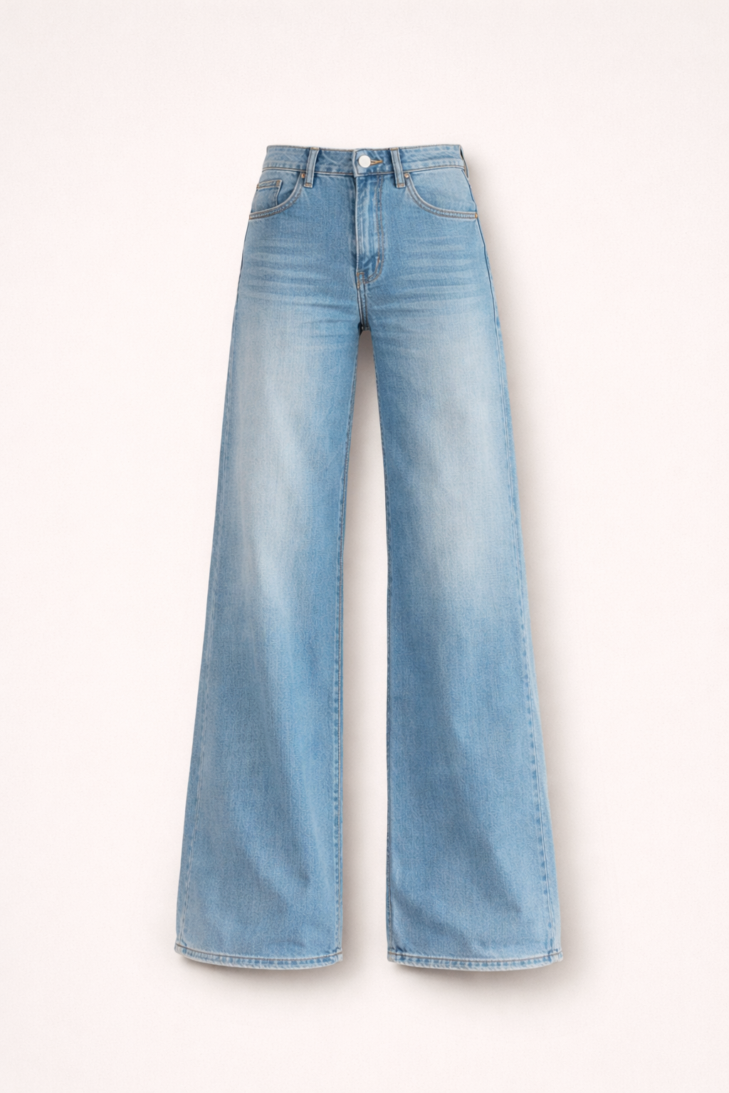 Spodnie dżinsowe z wysokim stanem i szerokimi nogawkami