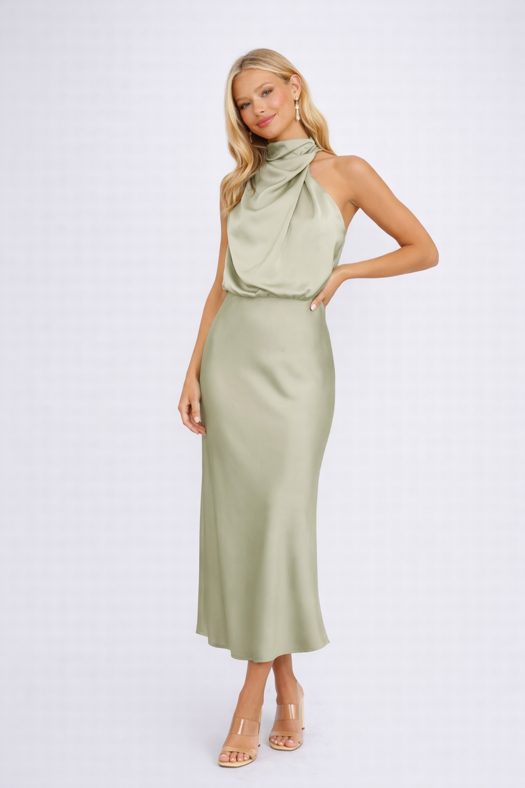 Elegancka – Miękka i Oddychająca – Midi Sukienka