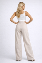 Całoroczny – Lekka Tkanina – Spodnie z Szerokimi Nogawkami