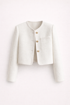 Krótki teksturowany żakiet