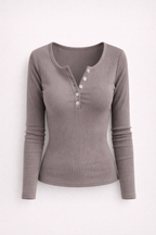 Top z prążkowanej tkaniny