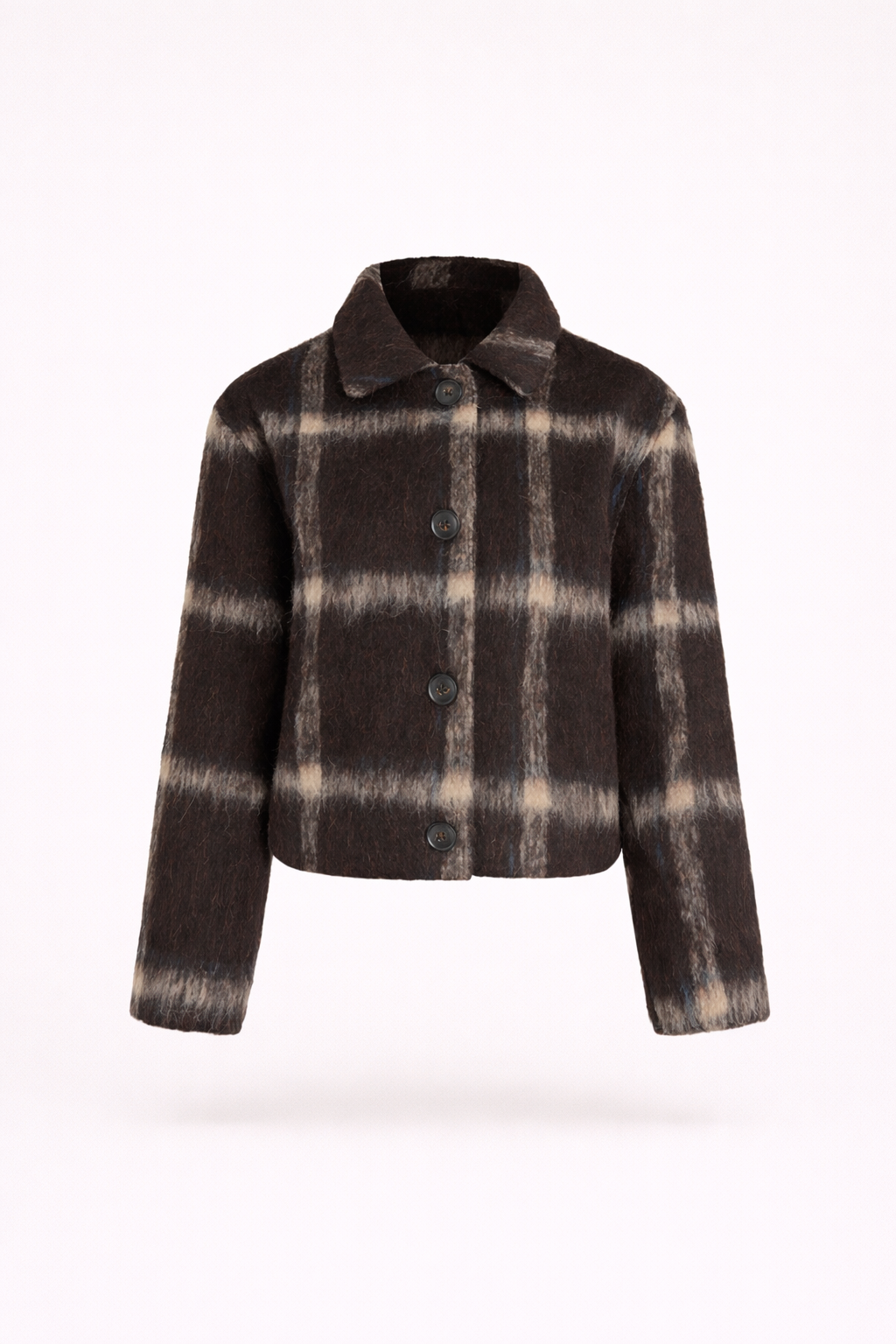 Krótkie w kratę kurtka