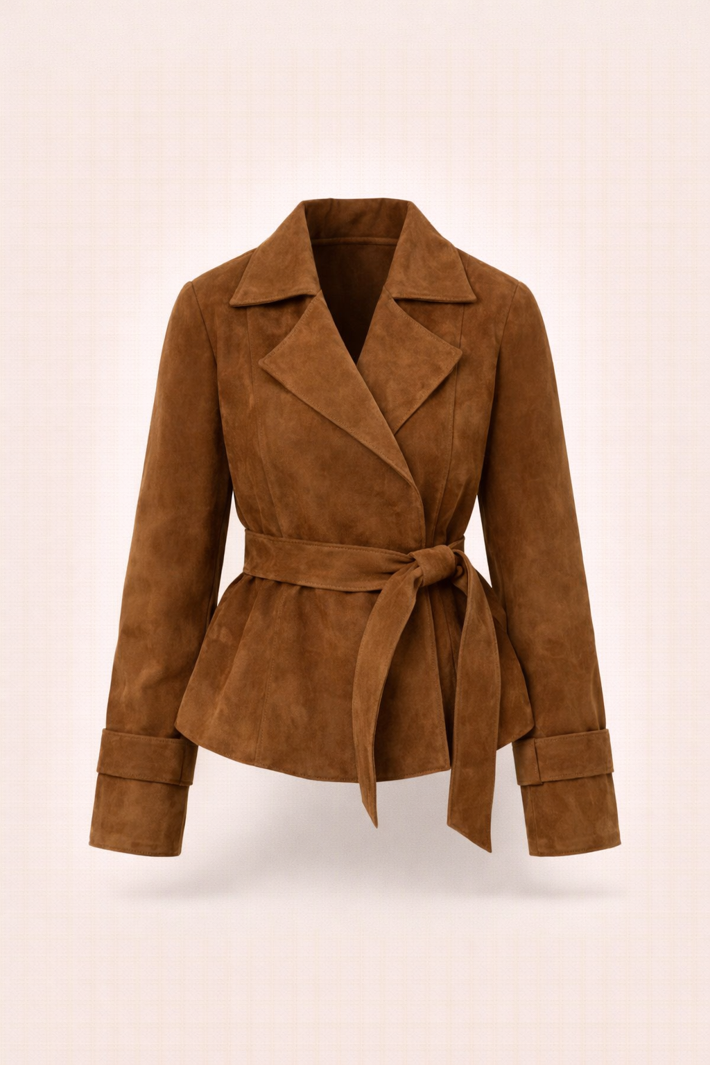 Kurtka z zamszu typu wrap