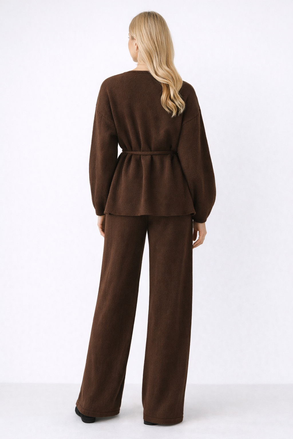 Zestaw Swetra i Spodni z Dodatkiem Pasa