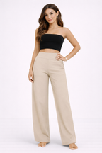 Wygodne Spodnie Stretch z Wysokim Stanem