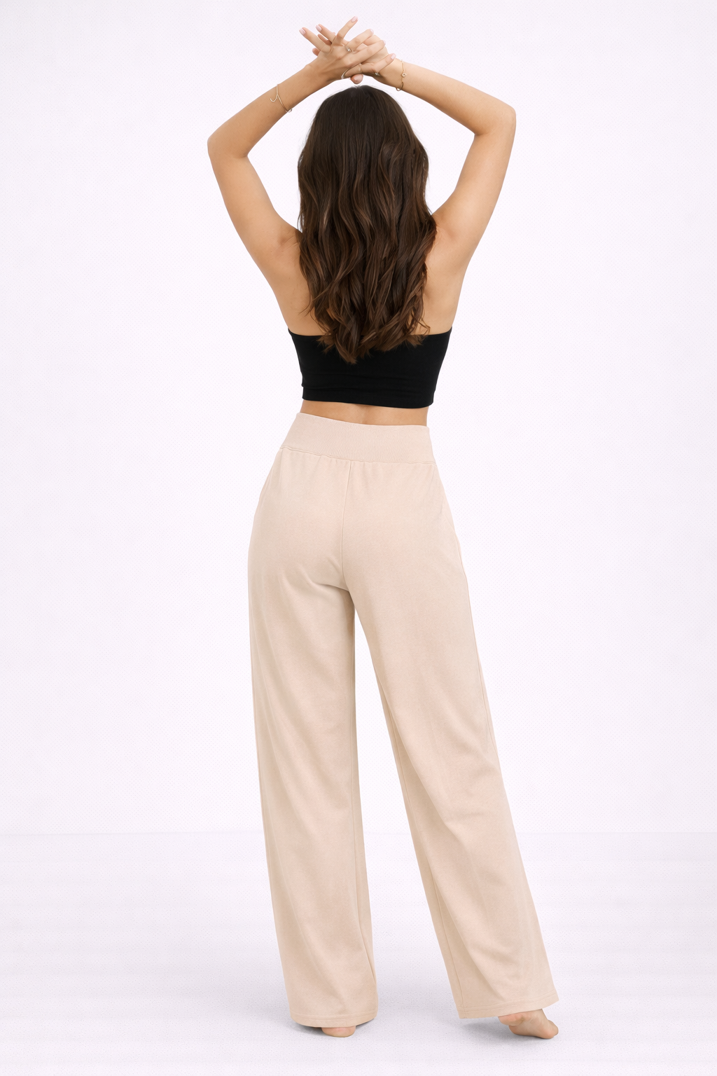 Wygodne Spodnie Stretch z Wysokim Stanem