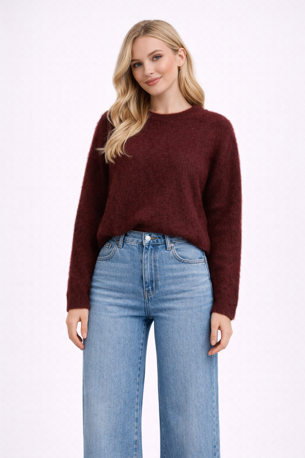 Ponadczasowy Sweter z Okrągłym Dekoltem