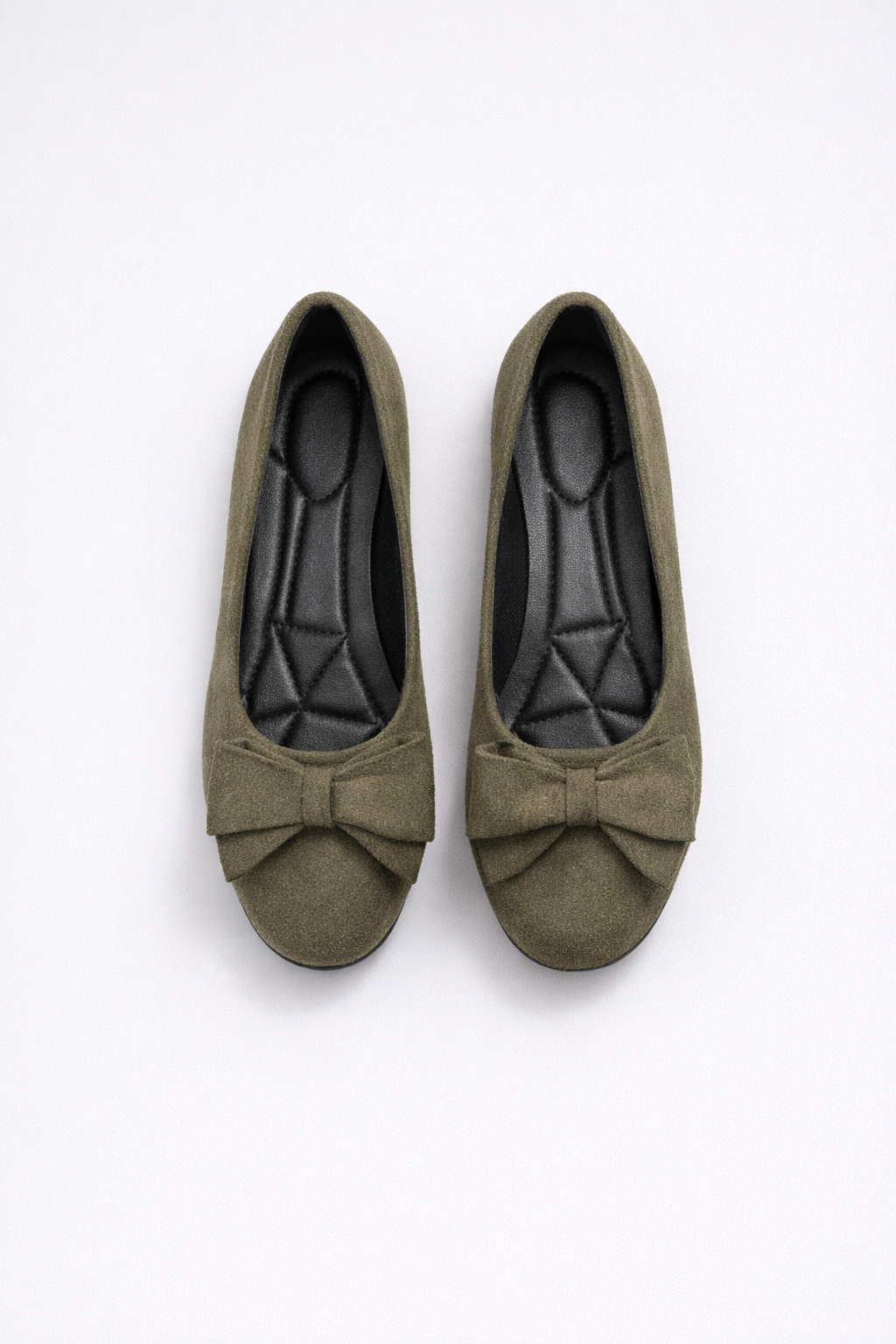 Eleganckie Baleriny z Detalem Wstążki