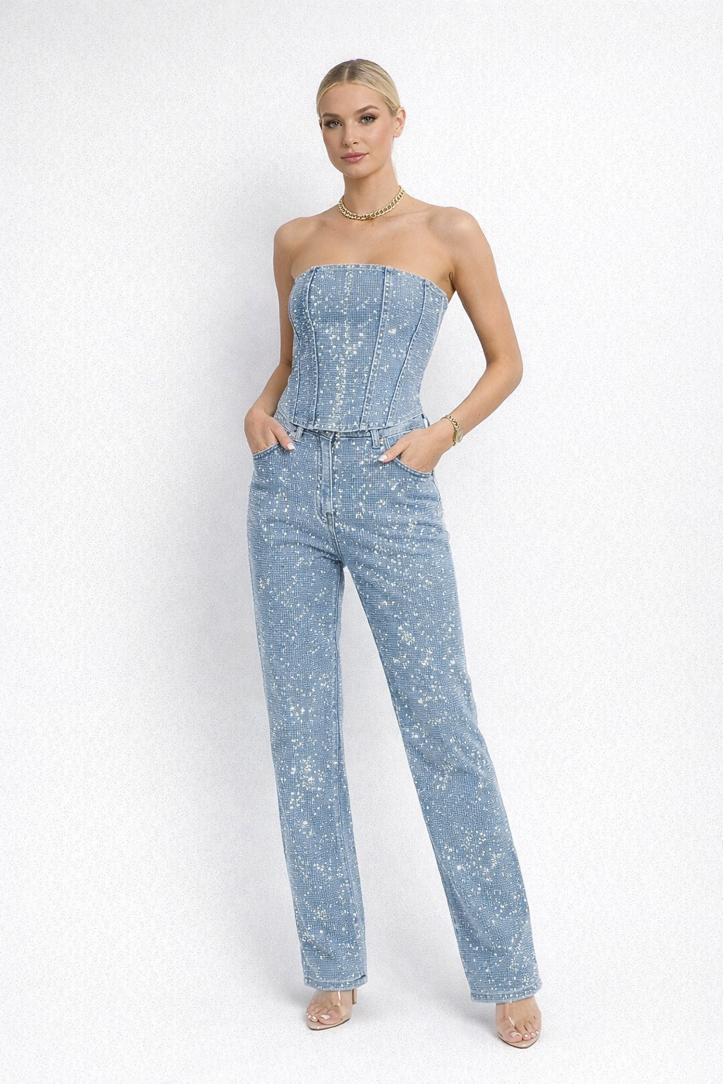 Kombinezon Strapless Midnight Sparkle