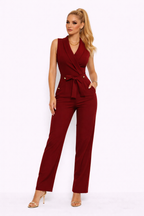 Dopasowany Złoty Kombinezon