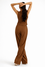 Nowoczesny Dwuczęściowy Zestaw w Prążki