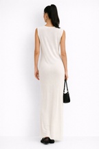 Letnia Sukienka Maxi z Teksturowanym Wykończeniem