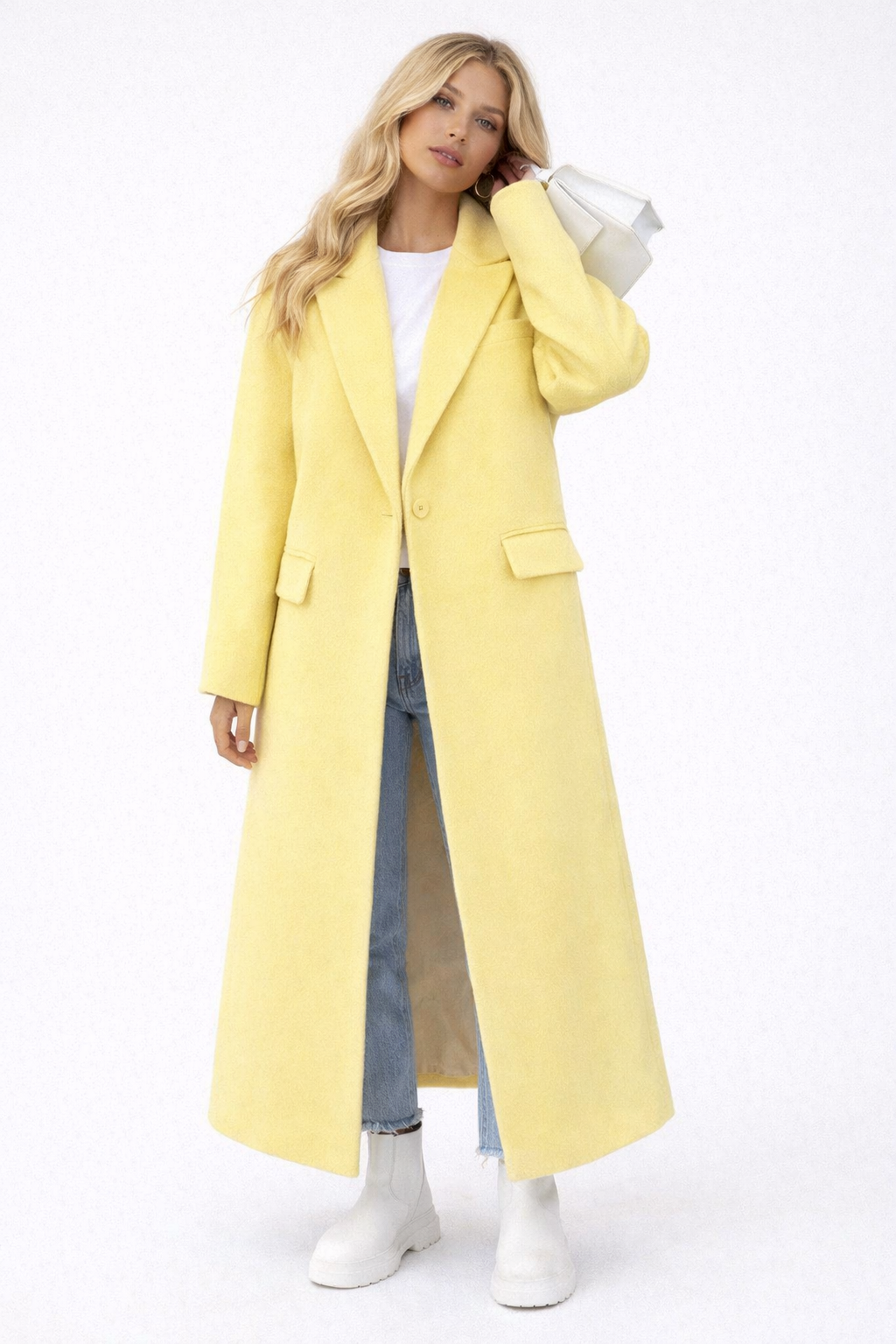 Wiosenny Długi Płaszcz Statement