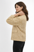 Złota Tweedowa Kurtka Statement